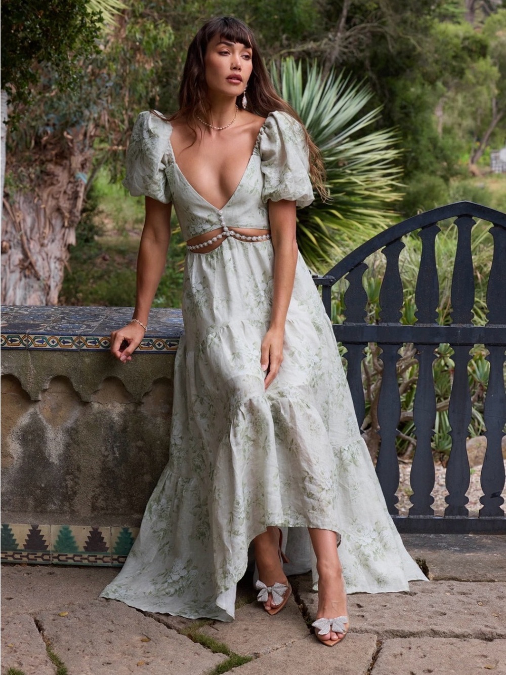 NWT V Chapmen Emma Dress Sage - 10